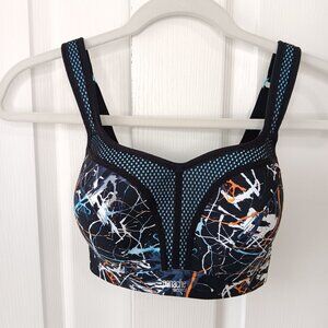 Panache Women's Ink Splat Ultimate High Impact Underwire Sports Bra Size 28H